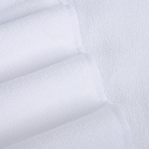 POLYTE Microfiber Quick Dry Lint Free Bath Towel, 57 x 30 in, Pack of 4 (White) - Image 3