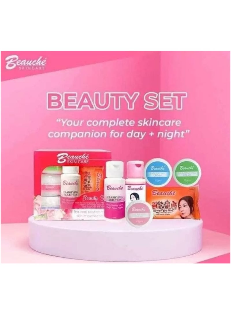 BEAUCHE Complete Skin Care Beauty Set with Beauty Bar Soap, Skin Toner, Age Eraser Cream, Exfoliating Cream and Topical Skin Care Products for Daily Facial Cleansing and Personal Beauty Routine - Image 4