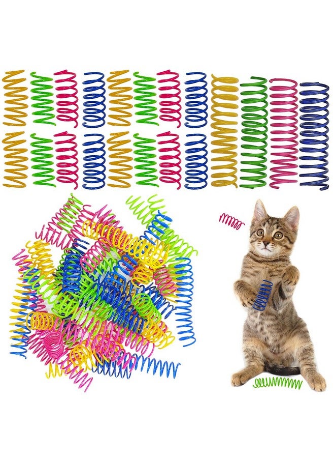 lyfLux 80 PCS Cat Spring, 2inch and 4inch Colorful Springs Cat for Hunting Practice and Pleasure Play - Image 1