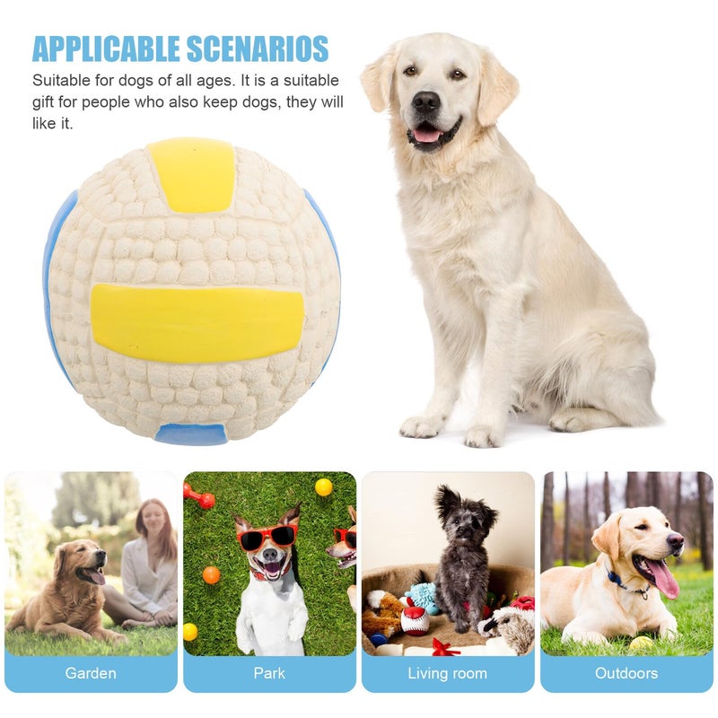 Interactive Squeaky Chew Ball 9 5cm For Small Dogs Puppies Teething Indoor Outdoor Play - Image 4