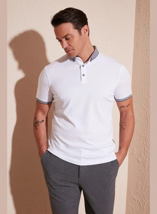 Buratti  Buratti Cotton Slim Fit Polo Collar T Shirt Men's Polo Collar T-Shirt 646R4560 for Men | Best Price UAE