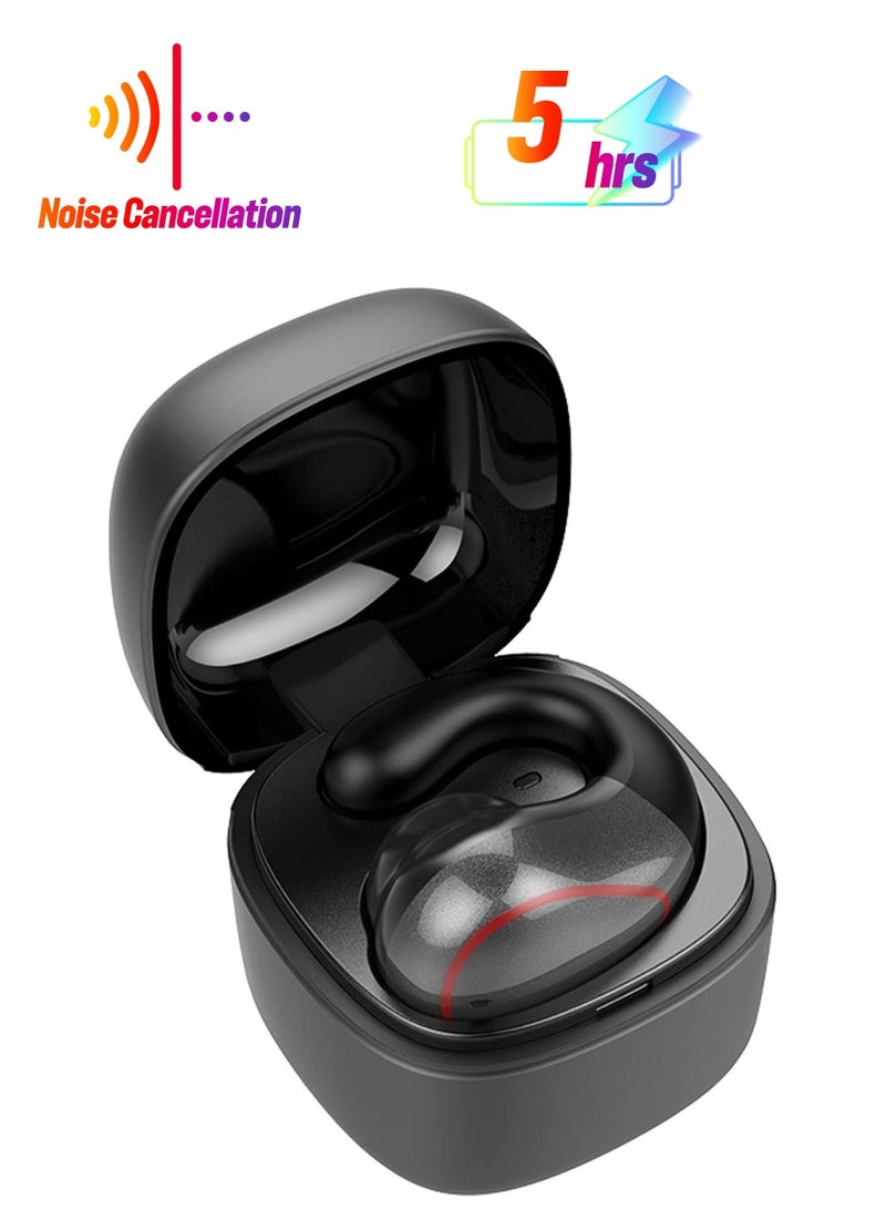 Single Earbud Open Ear Headphones Wireless Bluetooth True Wireless Open Earbuds, Mini Small Open Earbuds for iPhone Android, Tiny Bone Ear Bud with Mic Earphones for Small Ear Canals Running Cycling W - Image 1
