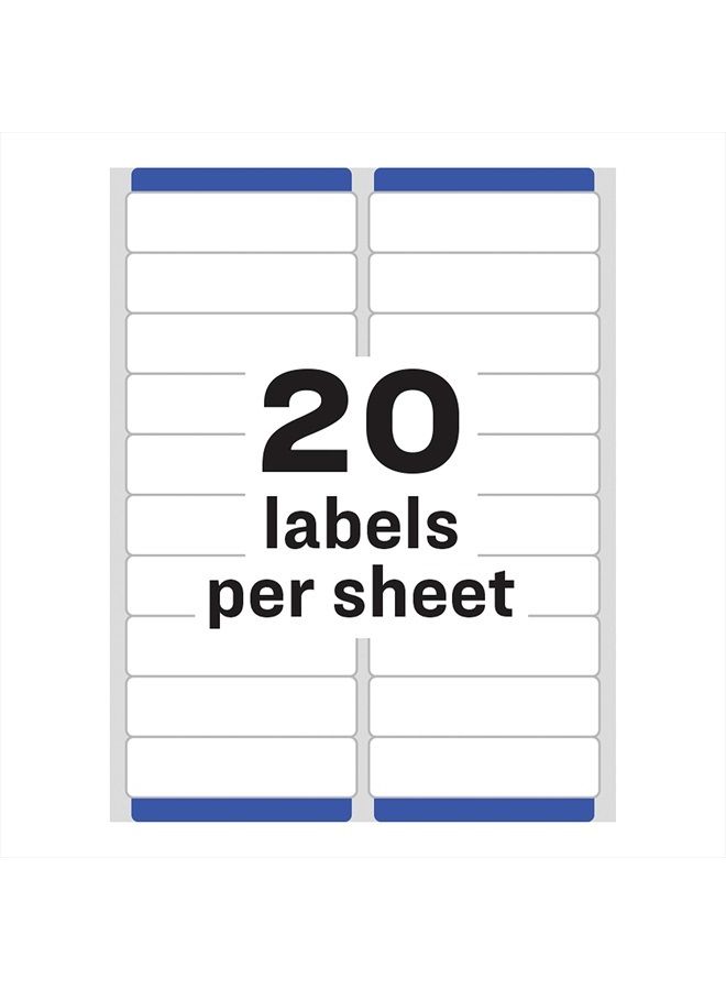 Avery Address Labels with Sure Feed for Inkjet Printers, 1" x 4", 500 Labels, Permanent Adhesive (8161), White - Image 4