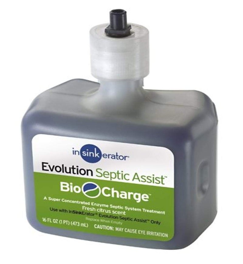 InSinkErator CG Evolution Septic Assist Bio Charge Replacement Cartridge, 16-Ounces, Blue, 12 Ounce