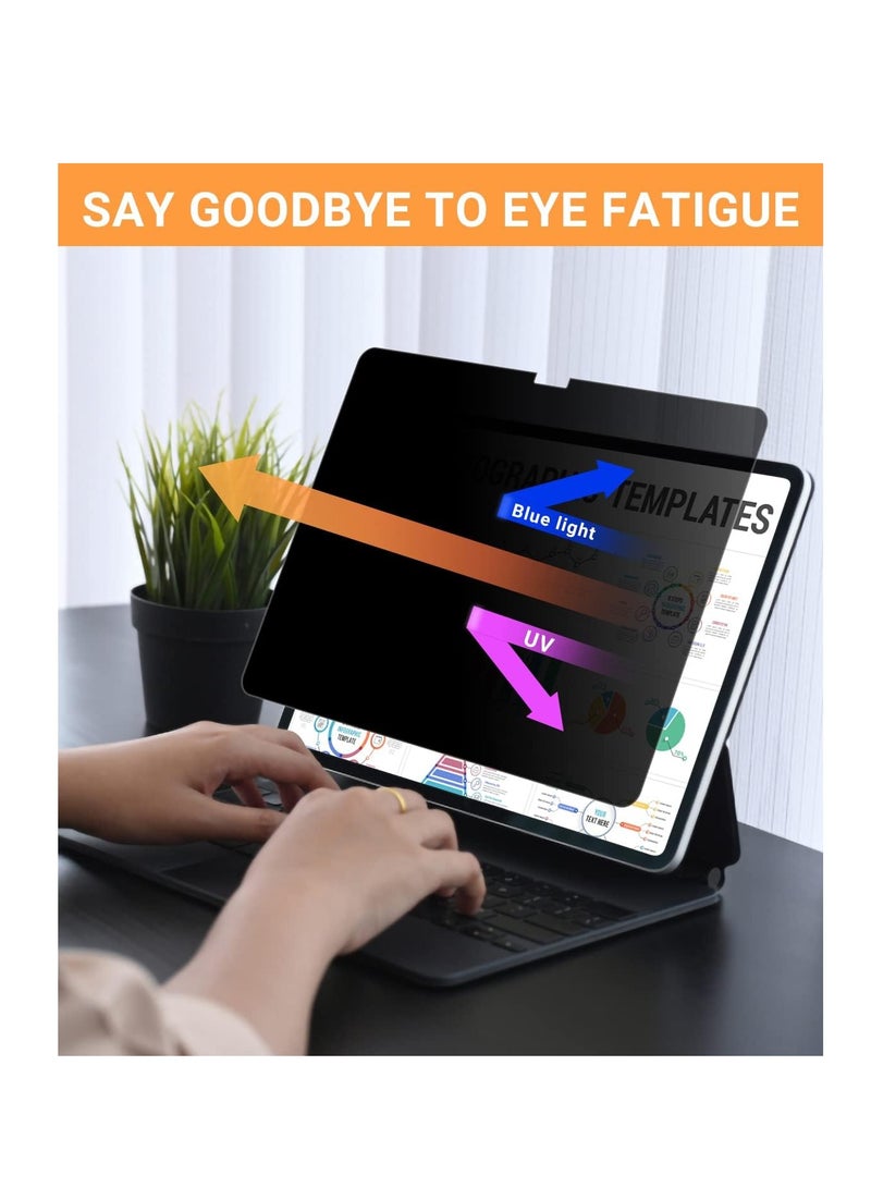 1Pack PET Privacy Screen Protector for iPad 11th 2025(A16)/ iPad 10th Generation 10.9 2022 , Fully Removable Anti Spy Glare Blue Light Filter, High Sensitive/Bubble Free/Detachable - Image 2