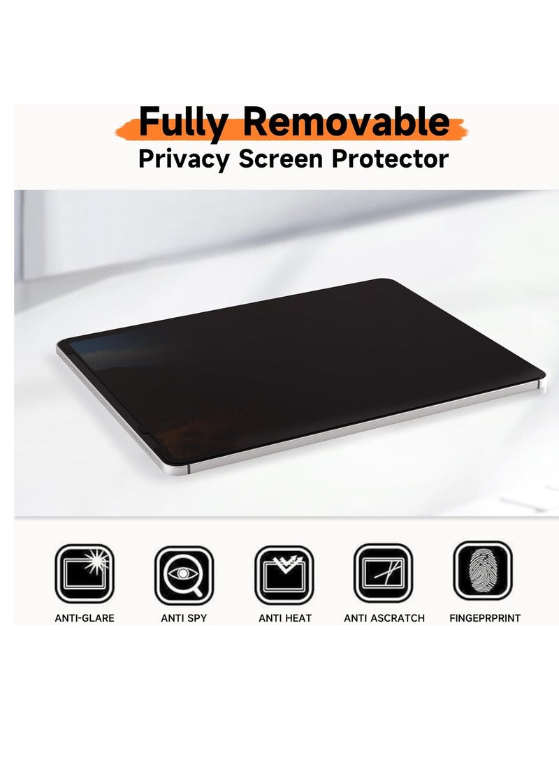 1Pack PET Privacy Screen Protector for iPad 11th 2025(A16)/ iPad 10th Generation 10.9 2022 , Fully Removable Anti Spy Glare Blue Light Filter, High Sensitive/Bubble Free/Detachable - Image 4