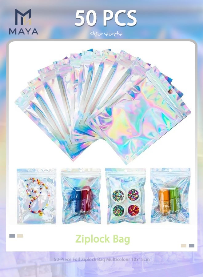 Maya 50-Piece Foil Ziplock Bag Multicolour 10x15cm - Image 1