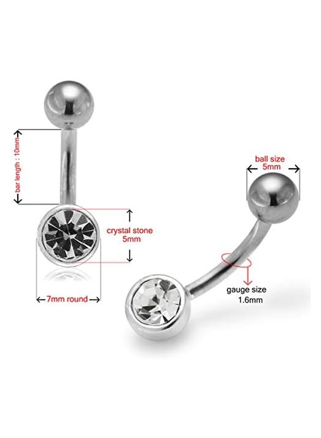 Sterling Silver Belly Bars Piercing - Image 3