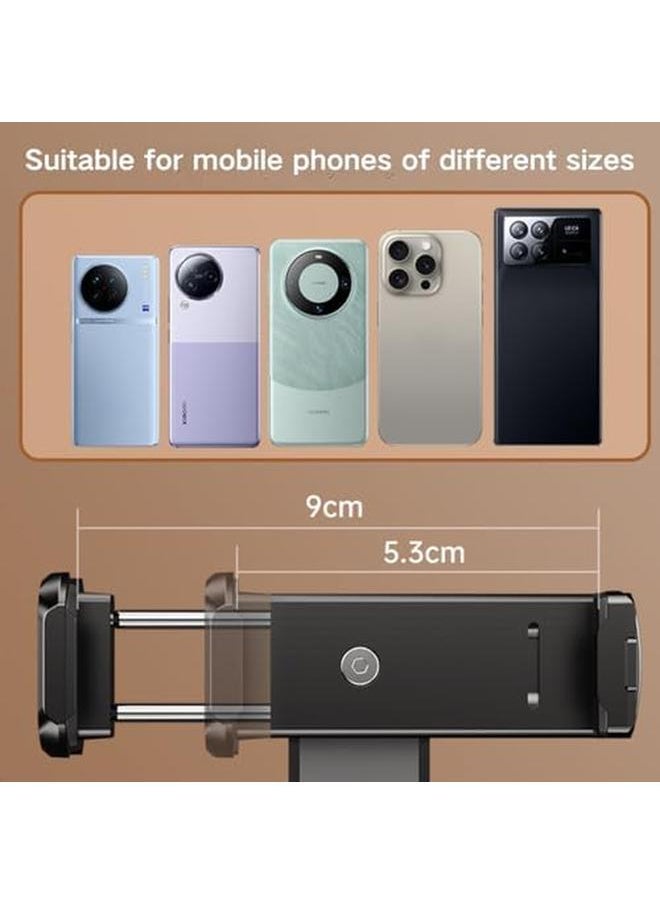 Generic - Travel Essentials Phone Holder Handsfree Cell Phone Stand Selfie Stick Airplane Folding Desktop Phone Stand Fully Adjustable Foldable Desk Accessories Compatible With All Phones Gray - Image 1