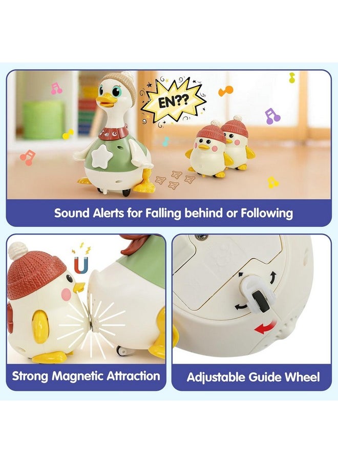 HOLA HOLA Baby Toys 6-12 Months Musical Dancing Duck Toy Set with Mama and Babys Tummy Time Toys, Crawling and Interaction Modes 1 Year Old Girl Boy Baby Easter Gifts Stocking Stuffers  - Image 5