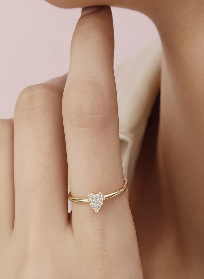 ZAVYA 925 Sterling Silver Mini Heart Gold Plated Ring | Gifts For Women And Girls | With Certificate of Authenticity and 925 Hallmark - Image 4
