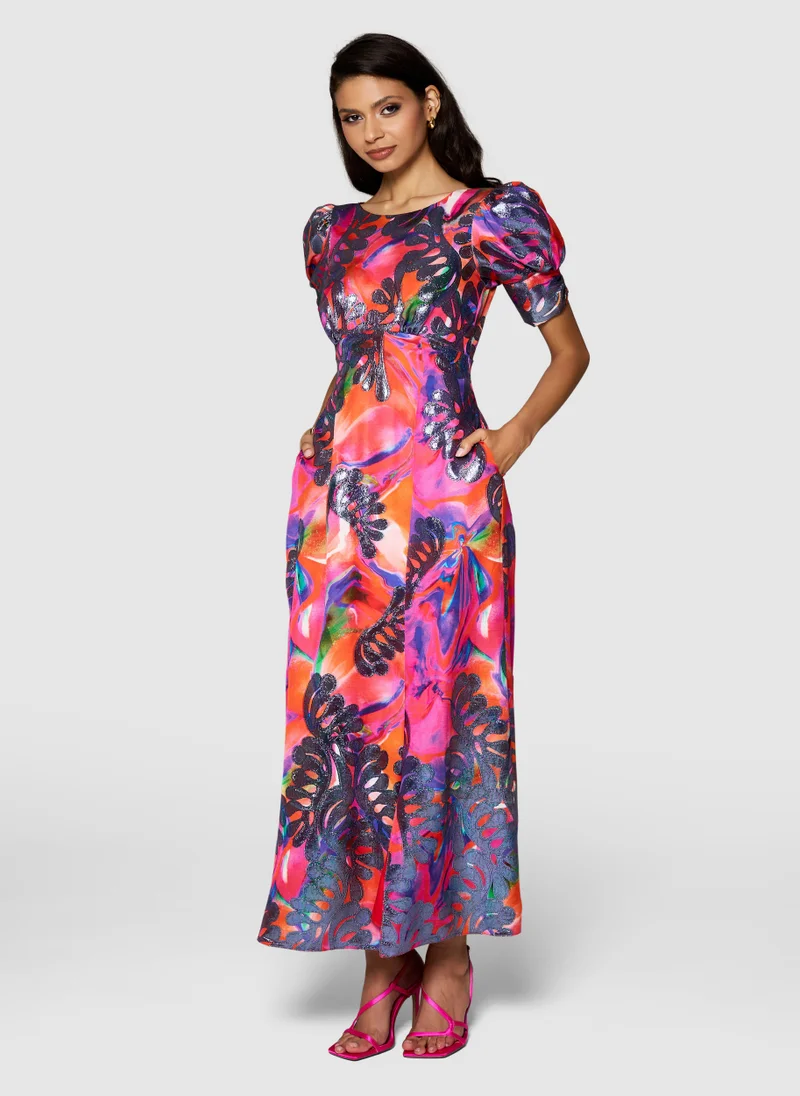 Closet London Floral Print Maxi Dress