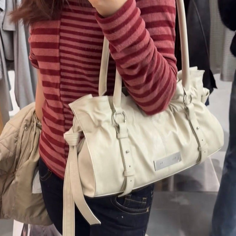 Women's Pleated PU Tote Bag - Image 2