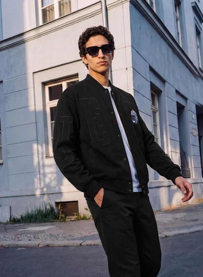 SP Characters The New York Jets Varsity Jacket with Mandarin Collar