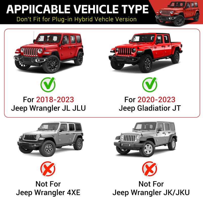 Utiiy Magnetic Phone Mount Holder Fit for 2018-2023 Jeep Wrangler JL JLU&Gladiator JT Car Dashboard Multi-Mount Phone Holder Dash Tray for 2023 Jeep JL/JT Accessories(2018-2023 4X4, Not for 4XE) - Image 2