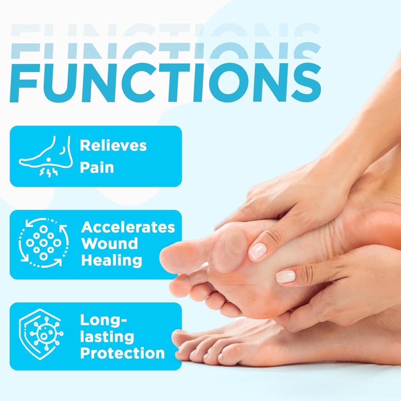 OK TAPE Blister BandageWaterproof Blister Prevention for Heel20 Count146in x 216in5pcs11in x 272in5pcs079in x 236in 10pcs - Image 3