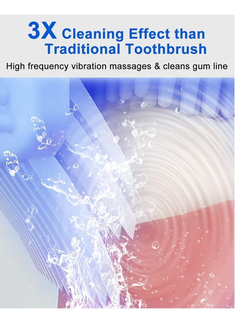 BlueFire Ultrasonic U-Shaped Electric Toothbrush for Adults – 360° Whole Mouth Cleaning, Whitening LED, 4 Brushing Modes (Strong, Comfortable, Massage, Whitening), Wireless Fast Charging, IPX7 Waterproof, Smart Automatic Toothbrush with Removable Brush Head - Image 3