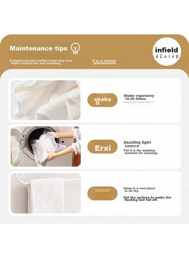 Uchino Cloud Mousse Bath Towel Gift Box Set, Unbleached Pure Cotton, Xinjiang Long-staple Cotton, Antibacterial, Large Bath Towel, Baby Swaddle, Purple - Image 5