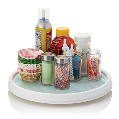 Copco Basics Non-Skid Pantry Cabinet Lazy Susan Turntable, 12-Inch, Blue - Image 4