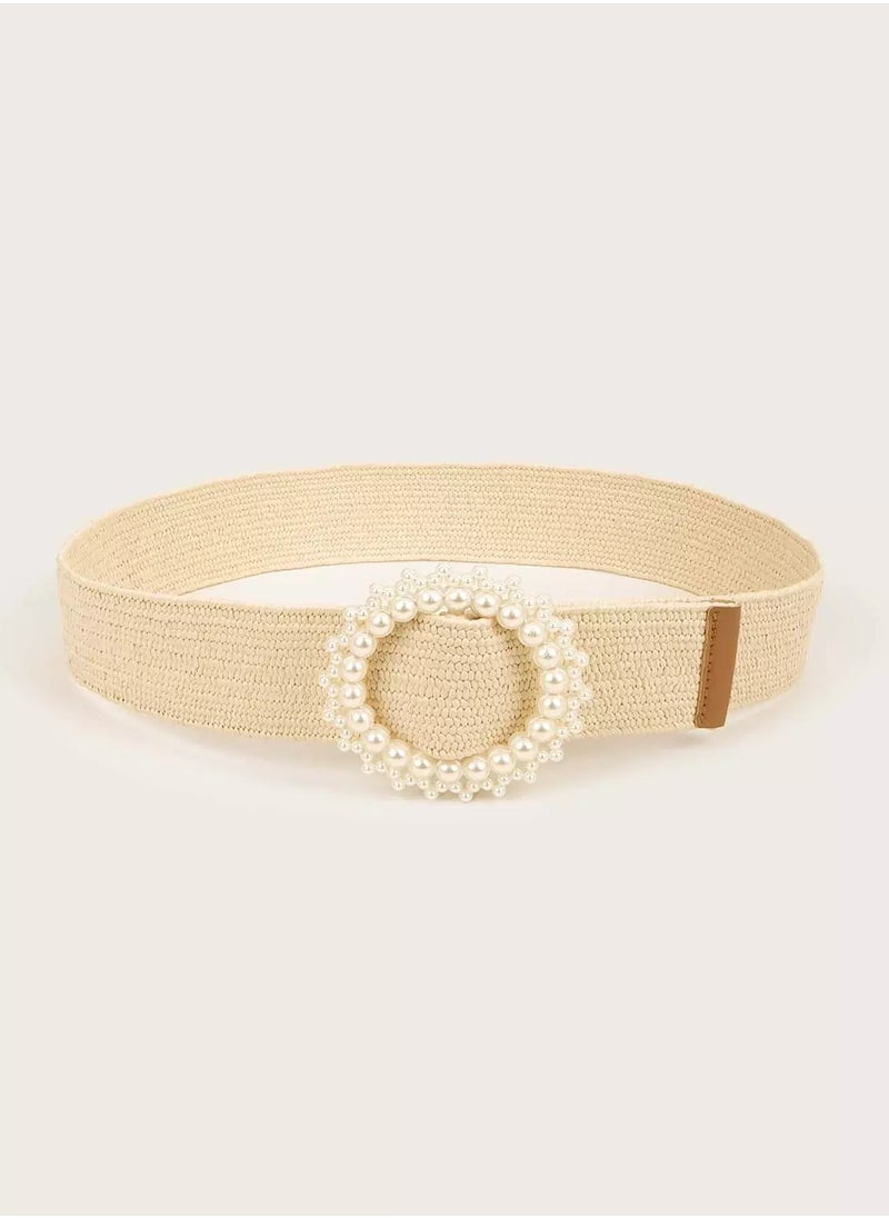Generic Faux Pearl Buckle Belt  - Image 2