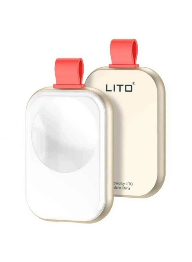 ليتو شاحن لاسلكي مغناطيسي LITO لساعات آبل، قاعدة شحن سريعة بتصميم مدمج، متوافق مع جميع إصدارات ساعة آبل (Ultra/SE/8/7/6/5/4/3/2/1)، شاحن USB محمول للاستخدام في المنزل والمكتب والسفر - Image 1