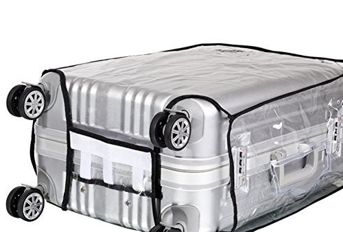 JenKin Luggage Protector Suitcase Cover PVC Waterproof Travel Suitcase Fits Most 20" to 30"（26" (16.9" L x 11.8" W x 26.8" H)） - Image 5