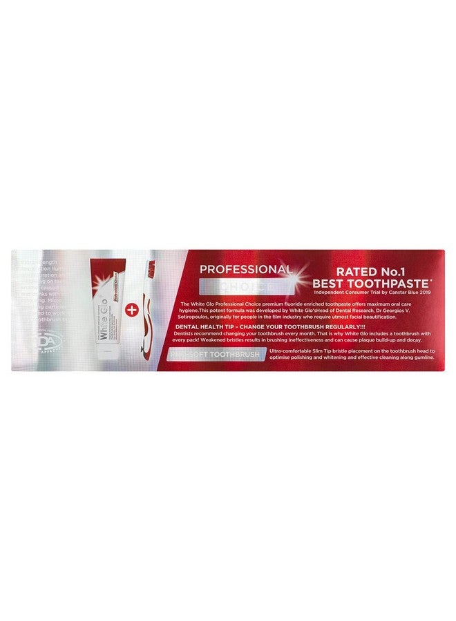 White Glo Professional Choice Teeth Whitening Toothpaste with Fluoride Protection Against Cavities, Highly Effective Whitening Formula, Low Abrasion, Developed for Actors, Actresses and Models, 5.3 oz - Image 3