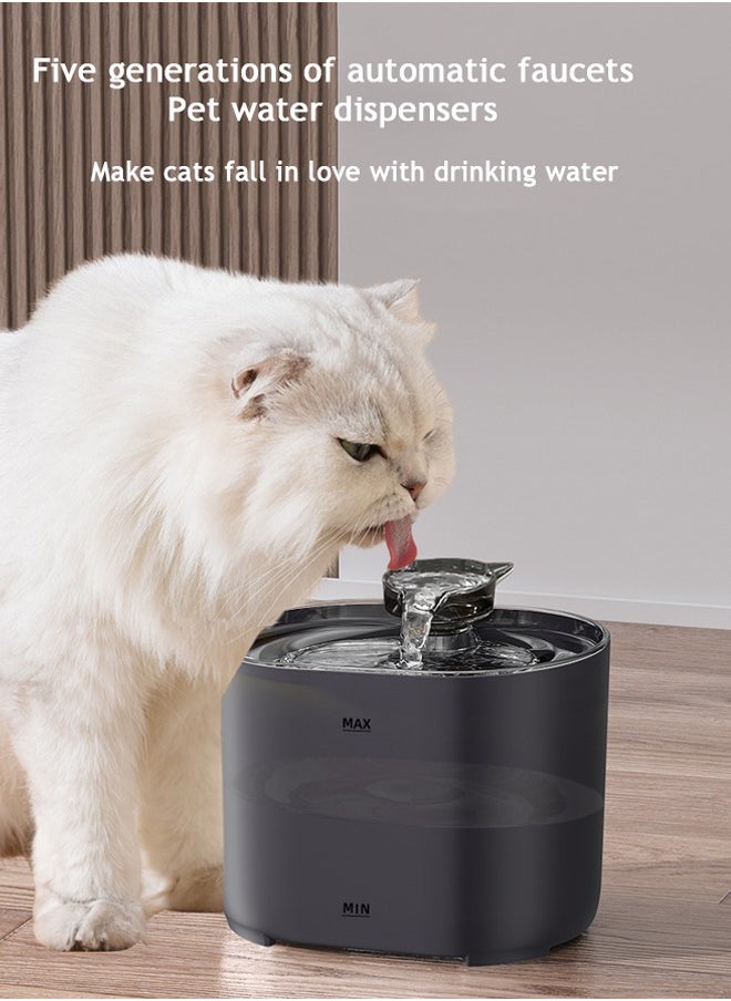 LAPET Cat Water Dispenser, Ultra quiet Pump, 2.2L Automatic Circulating Flow Water Fountain Filtration, Intelligent Multiple Pets Water Dispenser  - Image 2