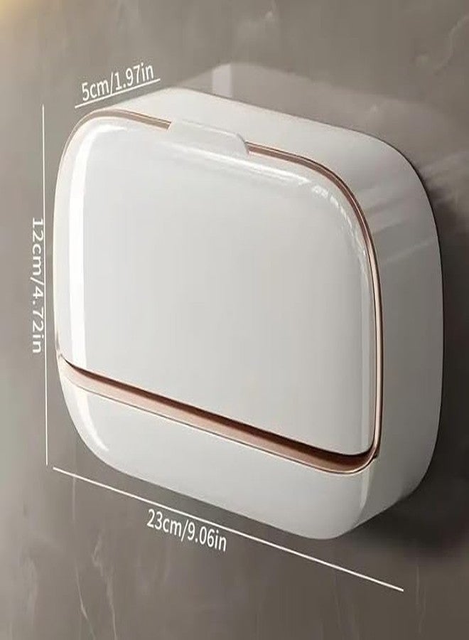 Azelf Soap Dish Wall Mount with Cover & Drain Tray - Stick-On, No-Drill Soap Holder for Bathroom | Anti-Slip, Rust-Free & Dust-Proof Soap Box | Modern Design for Home & Kitchen - Image 3