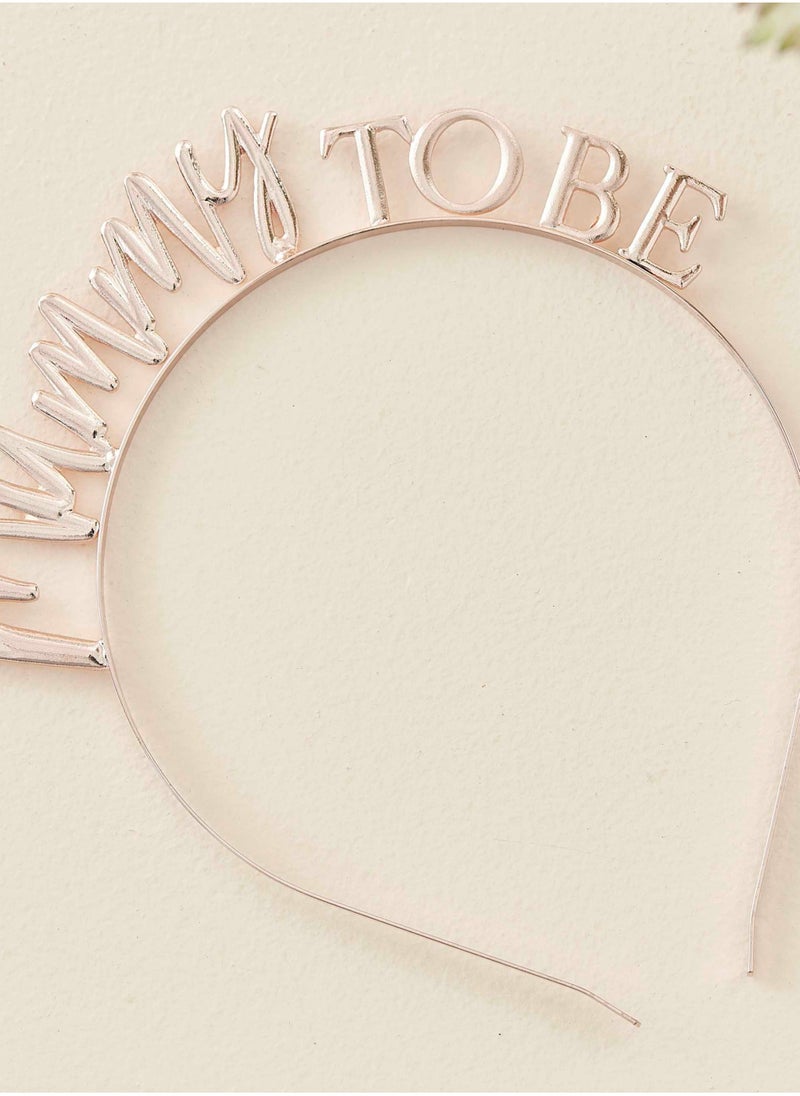 Ginger Ray Mummy to be Headband - Rose Gold Metal - Image 1