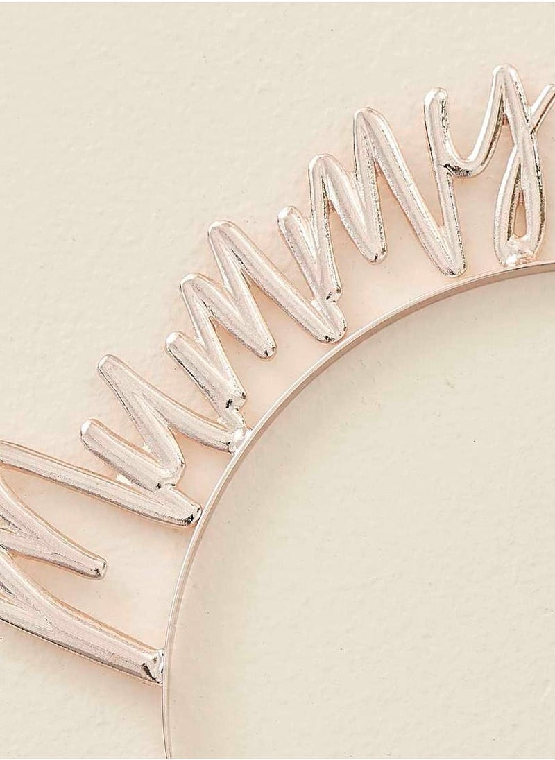 Ginger Ray Mummy to be Headband - Rose Gold Metal - Image 3