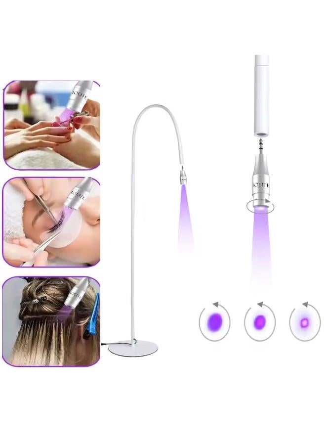 IOLITE Uv Lash Lamp (White) Professional Uv/Led Lash Curing Lamp Cordless Rechargeable Uv Light For Eyelash Extensions Fast Glue Drying  Safe Application For Lash Artists  Salons Iuvllw  - Image 2