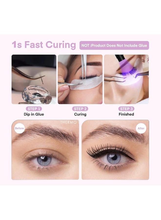IOLITE Uv Lash Lamp (White) Professional Uv/Led Lash Curing Lamp Cordless Rechargeable Uv Light For Eyelash Extensions Fast Glue Drying  Safe Application For Lash Artists  Salons Iuvllw  - Image 5