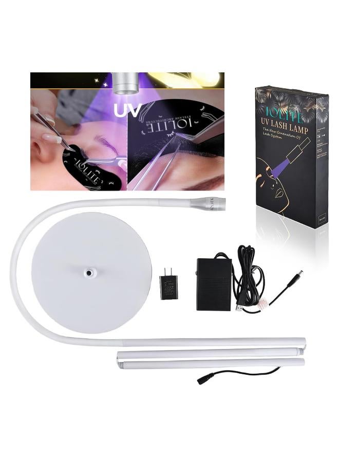 IOLITE Uv Lash Lamp (White) Professional Uv/Led Lash Curing Lamp Cordless Rechargeable Uv Light For Eyelash Extensions Fast Glue Drying  Safe Application For Lash Artists  Salons Iuvllw  - Image 4