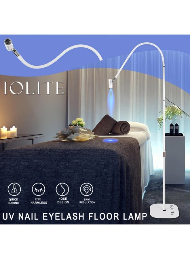 IOLITE مصباح الرموش UV (أبيض) مصباح احترافي لعلاج الرموش UV/LED بدون سلك قابل لإعادة الشحن ضوء UV لتمديد الرموش تجفيف سريع للصمغ تطبيق آمن لفناني الرموش الصالونات Iuvllw - Image 4