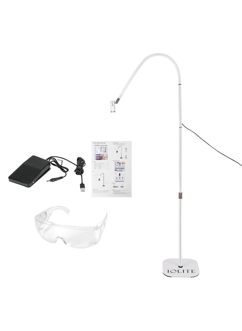 IOLITE مصباح الرموش UV (أبيض) مصباح احترافي لعلاج الرموش UV/LED بدون سلك قابل لإعادة الشحن ضوء UV لتمديد الرموش تجفيف سريع للصمغ تطبيق آمن لفناني الرموش الصالونات Iuvllw - Image 1