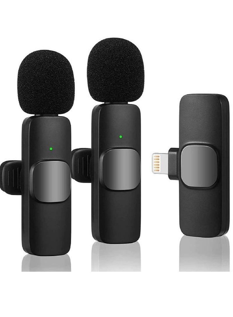 جينيكست ميكروفون لاسلكي Lavalier لجهاز iPhone iPad ، ميكروفون لاسلكي قابل للتشغيل للتسجيل ، البث المباشر ، YouTube ، TikTok ، Facebook ، مزامنة تلقائية للحد من الضوضاء - Image 1