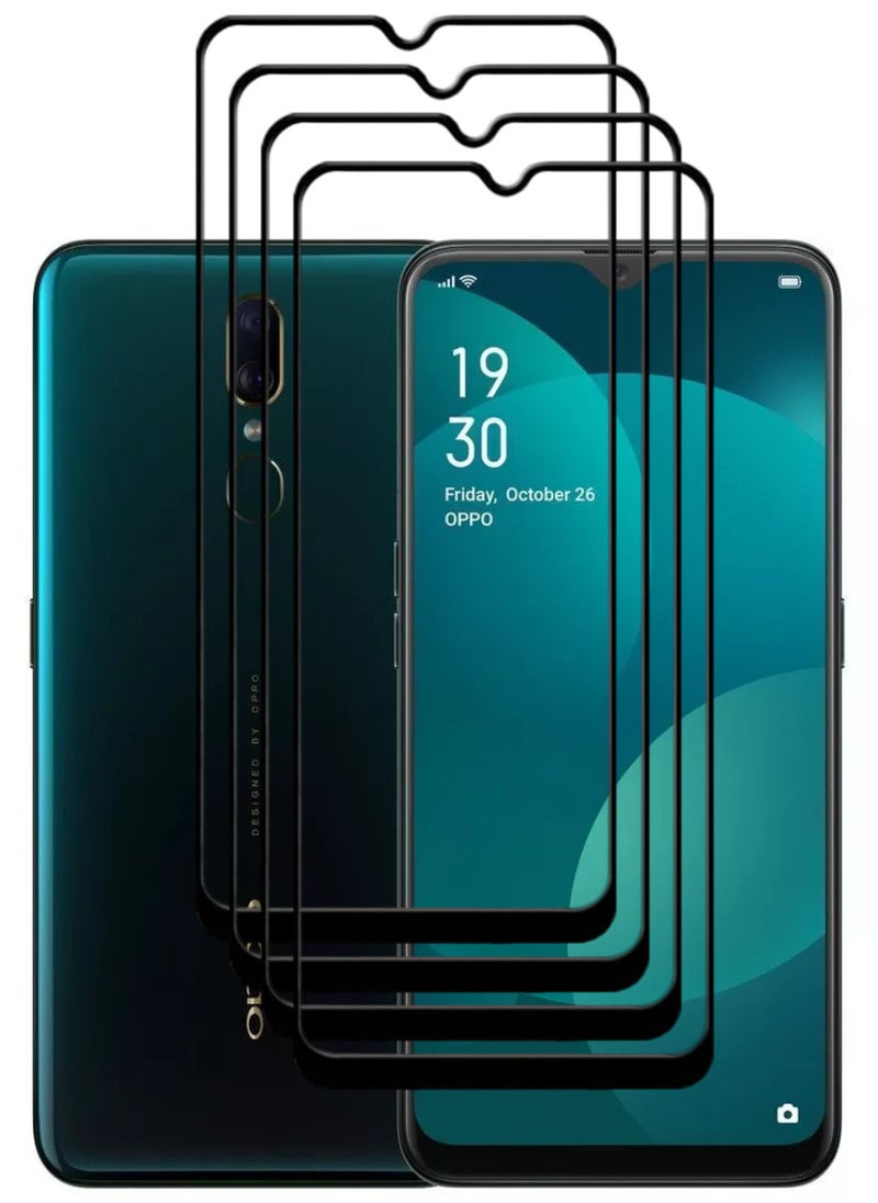 ACLIX 4 Pieces Antistatic ESD Dustproof Premium Quality High Definition Tempered Glass Screen Protector Designed For Oppo F11 - Image 1