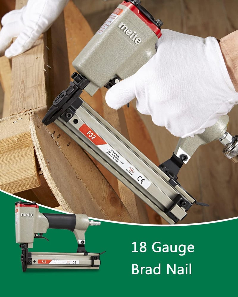 Meite 18 Gauge Brad Nails 1-Inch Length F25, Galvanized Finish Ideal for Upholstery, Trims, Woodworking 5,000 PCS/Box (1 Box) - Image 4