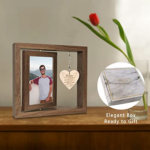 EYITUPC Sympathy Gifts for Loss of Brother Memorial Picture Frame, In Memory of Brother Remembrance Bereavement Gifts, Display Two 4x6 - Image 2