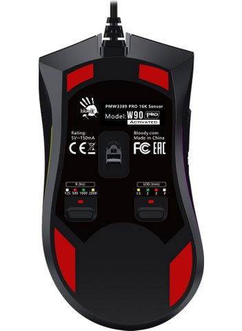 Bloody W90 Pro Black, 16.0000 Cpi Sensor, RGB, 10 Keys, Metal Feet, Ultra Core 3&4 Aktifgaming (Gaming) Mouse  - Image 2