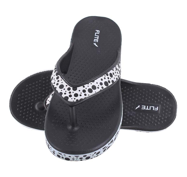FLITE SLIPPERS For Women FL-2008/Daily Use Flip Flop For Women/Flip Flop for Girls/Bathroom Slippers Size 4K to 8K Anti Slip Technology (BLACK, numeric_7) - Image 2