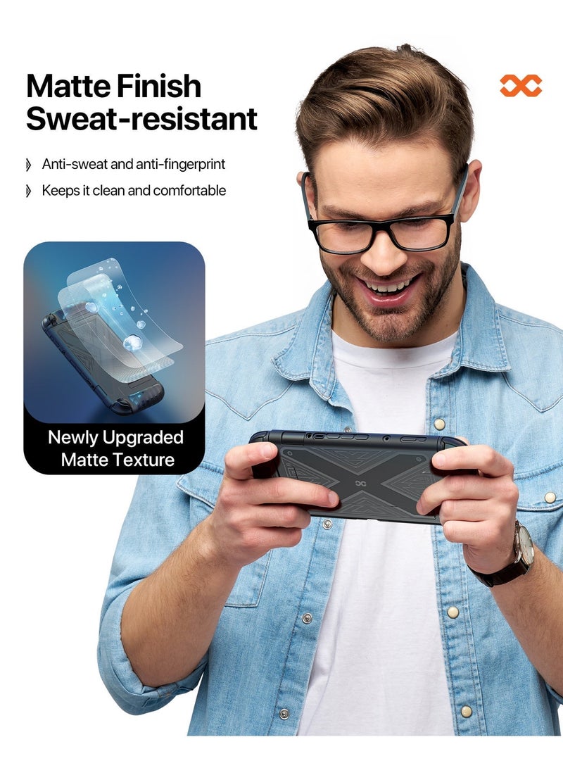 INFINYTY Nintendo Switch 2 Protective Case featuring Durable TPU and Polycarbonate Build, Precise Cutouts for all Buttons and Ports, Anti-Slip Sides, Shock and Scratch Resistance, Easy Snap-On Installation, and Sleek Black Design for Style and Protection - Image 2