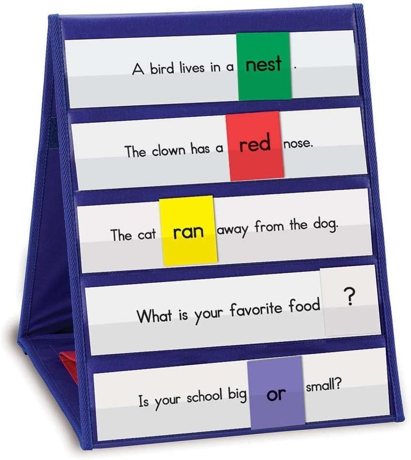 Learning Resources Tabletop Pocket Chart, Classroom Tool Brown/a, 0.9 inches tall - Image 1