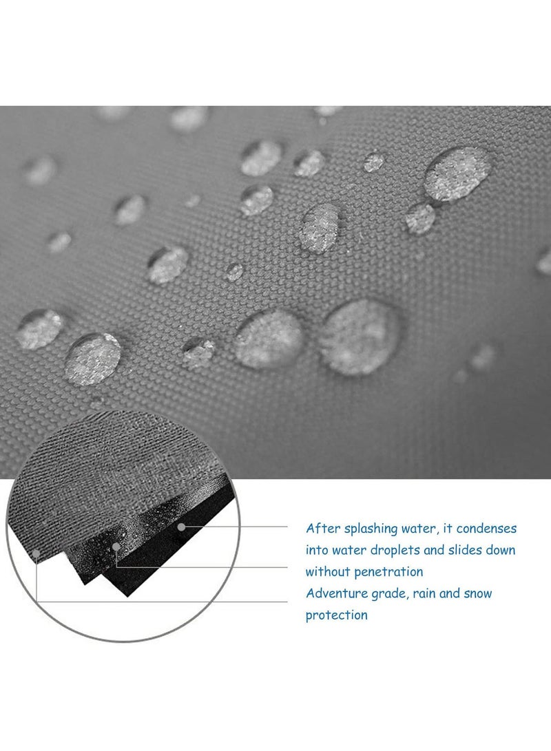 GGOOT Snow Leg Gaiters, Long Hook and Loop Waterproof Snow Boot Protection Unisex Stain Resistance for Skiing(Gray) - Image 3