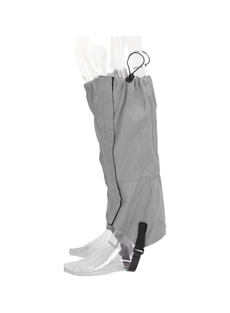 GGOOT Snow Leg Gaiters, Long Hook and Loop Waterproof Snow Boot Protection Unisex Stain Resistance for Skiing(Gray) - Image 1