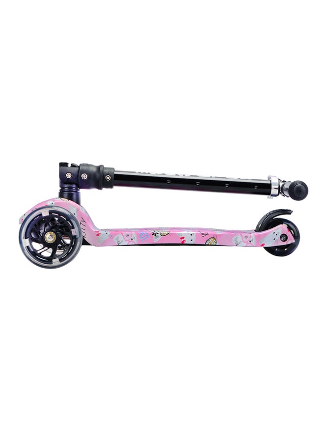 BoldCube 3 Wheel Scooter Big Fold Kitty Love, Kids Kick Scooter With Foldable Handlebar And Flash Lights, Suitable For 3 Years+  - Image 3