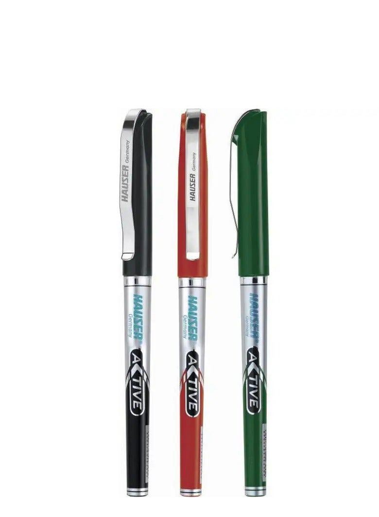 Hauser Active Gel Pen Black Pack of - 10 - Image 3