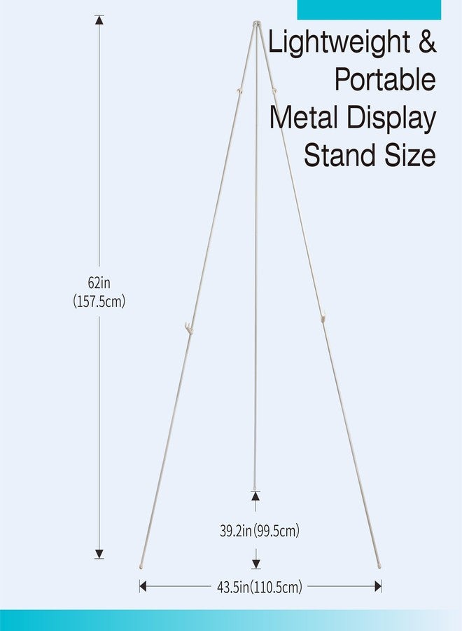 Bianyo Upgraded Display Stand with Upper Cover & Carry Bag, Black/White Steel, 5 lb Capacity, Adjustable & Portable for Indoor/Outdoor Canvas, Posters & Boards (White, Pack of 1) - Image 5