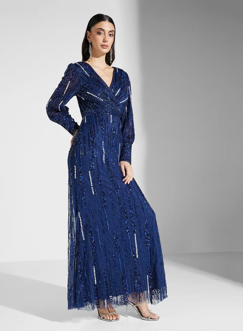اميليا روز Sequin Embellished Dress